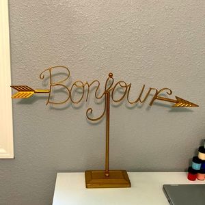 Metal Bonjour sign